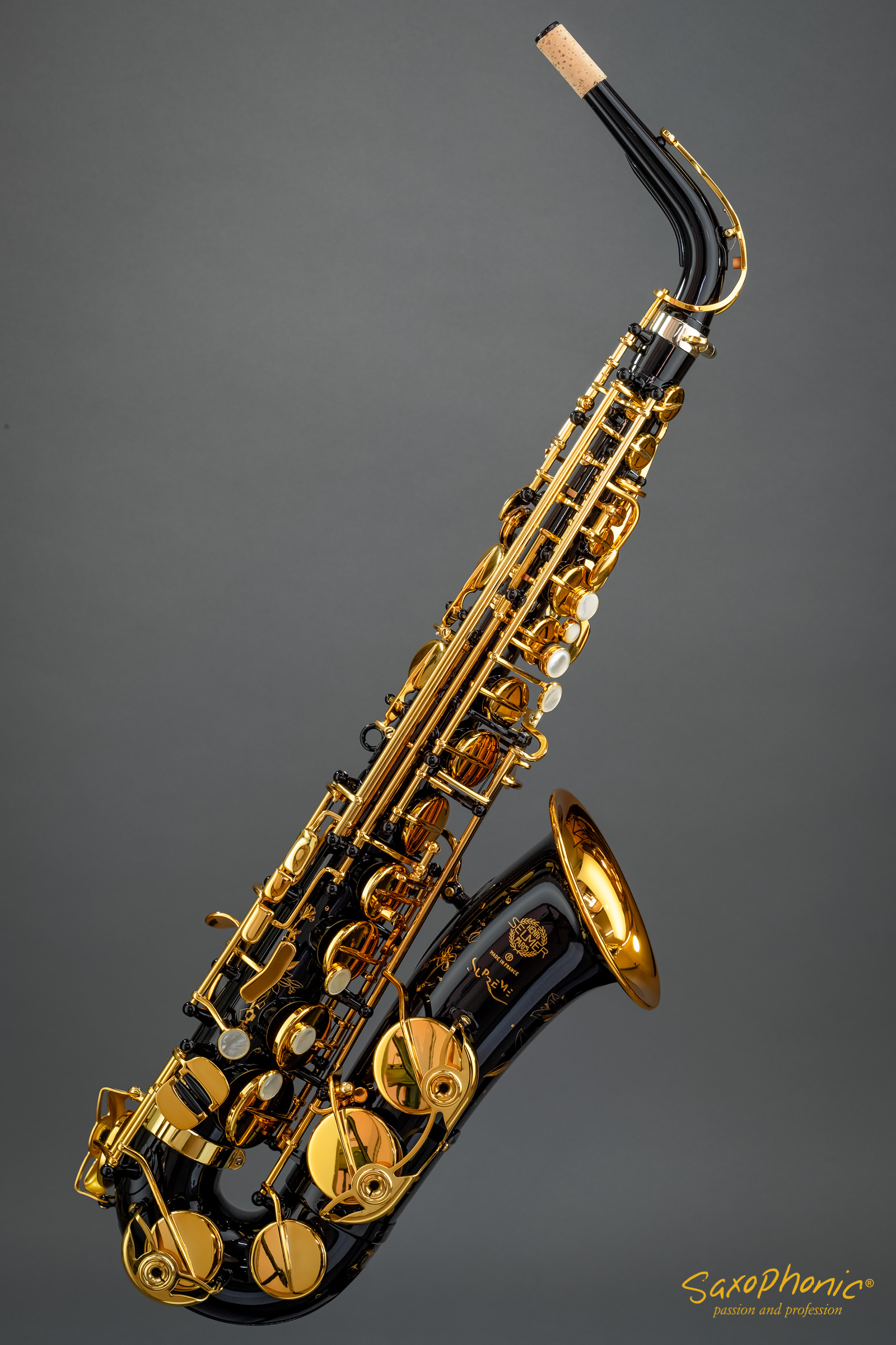 Alto Saxophone Henri SELMER Paris Supreme, black-gold - Saxophonic -  passion and profession