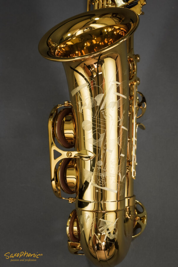 Alto Saxophone SELMER Signature dunkler Goldlack gold lacquer Art Deco Gravur engraving