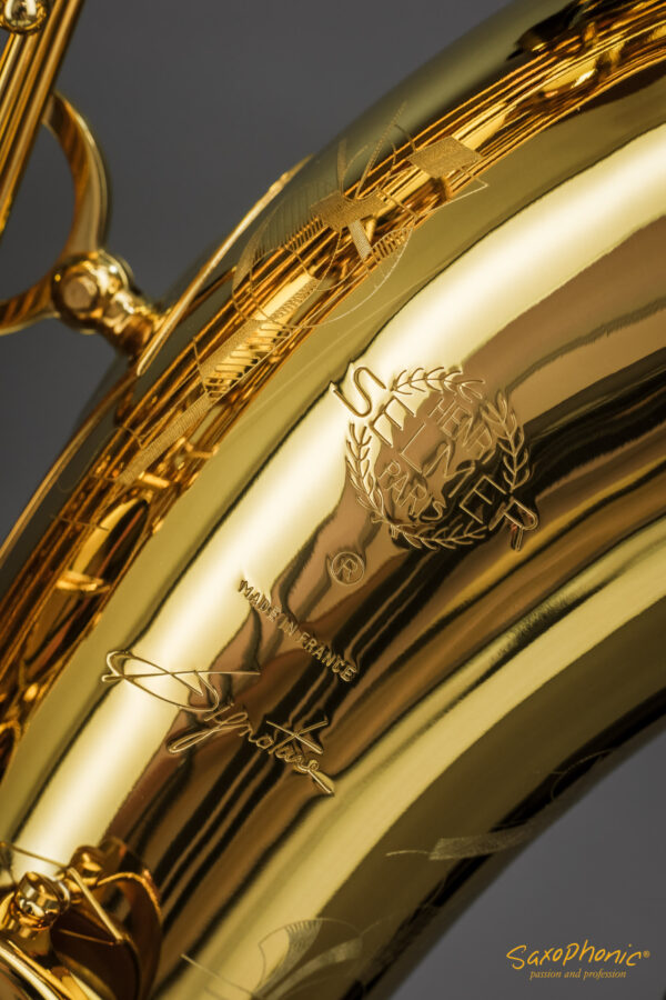 Tenor Saxophone SELMER Paris Signature dark gold lacquer dunkler Goldlack Art Deco Gravur engraving