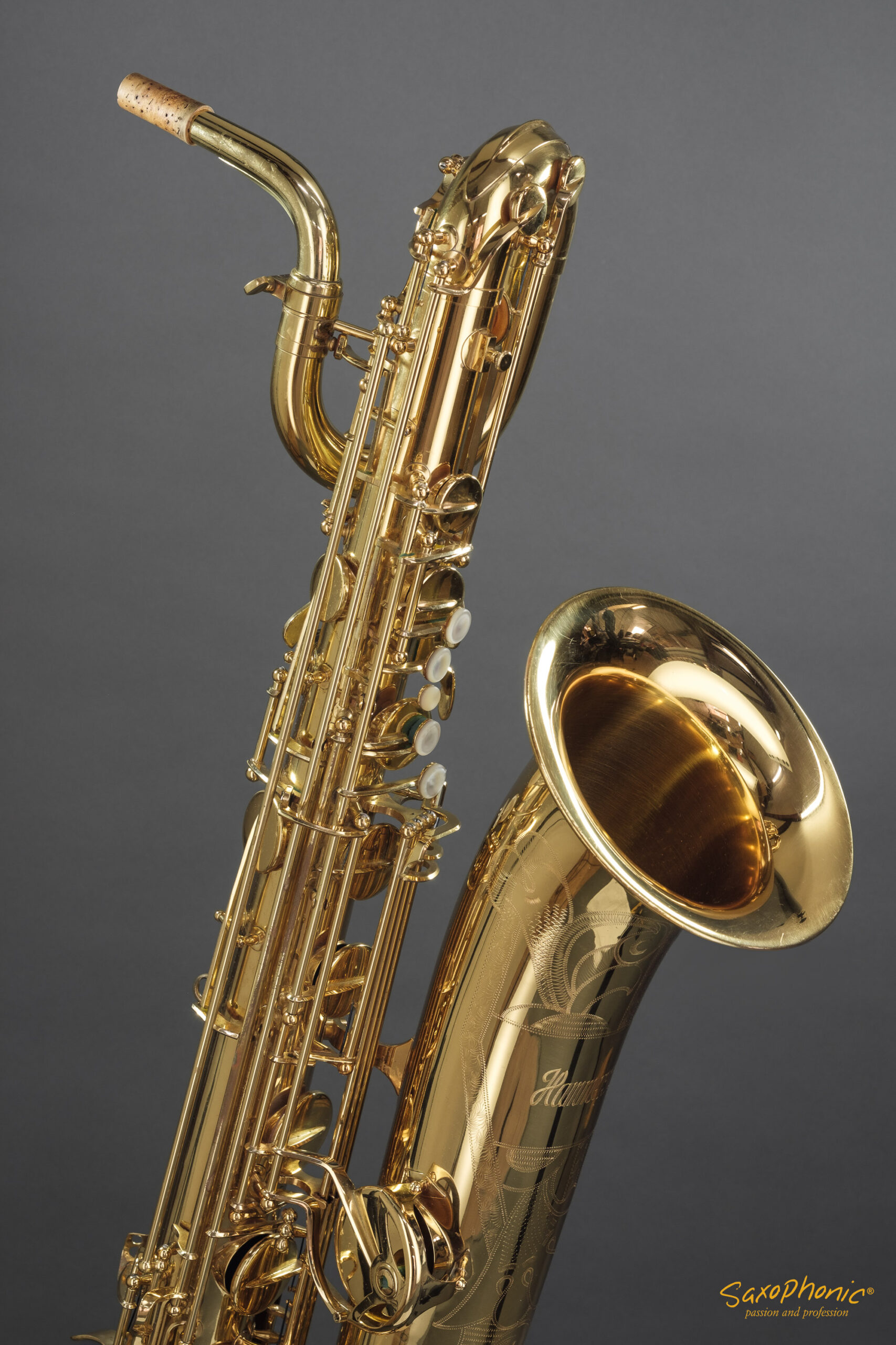 94XXX Baritone Saxophone Hammerschmidt low-A tief-A high F# hoch-F# used gebraucht top condition Top-Zustand #94861