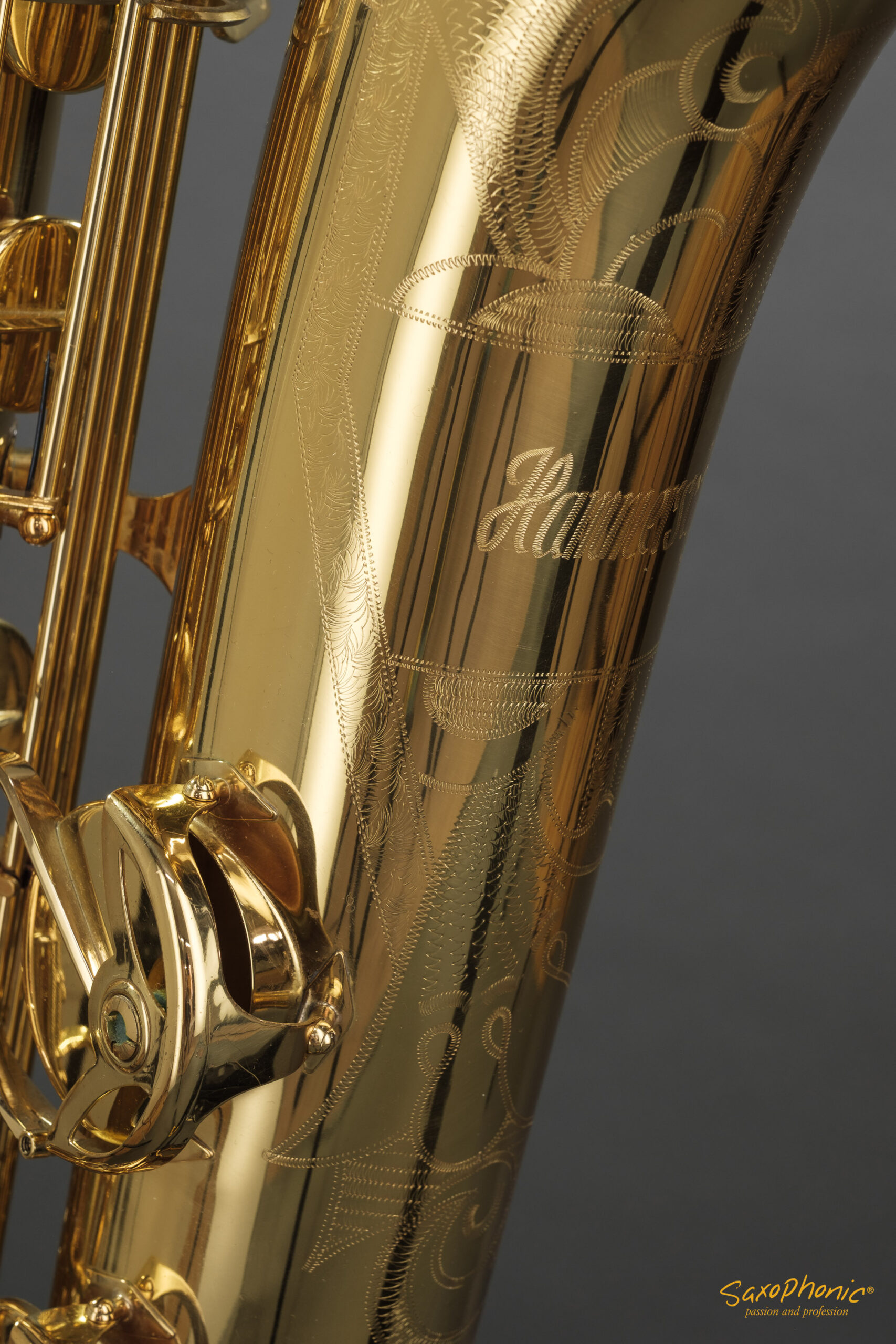 94XXX Baritone Saxophone Hammerschmidt low-A tief-A high F# hoch-F# used gebraucht top condition Top-Zustand #94861